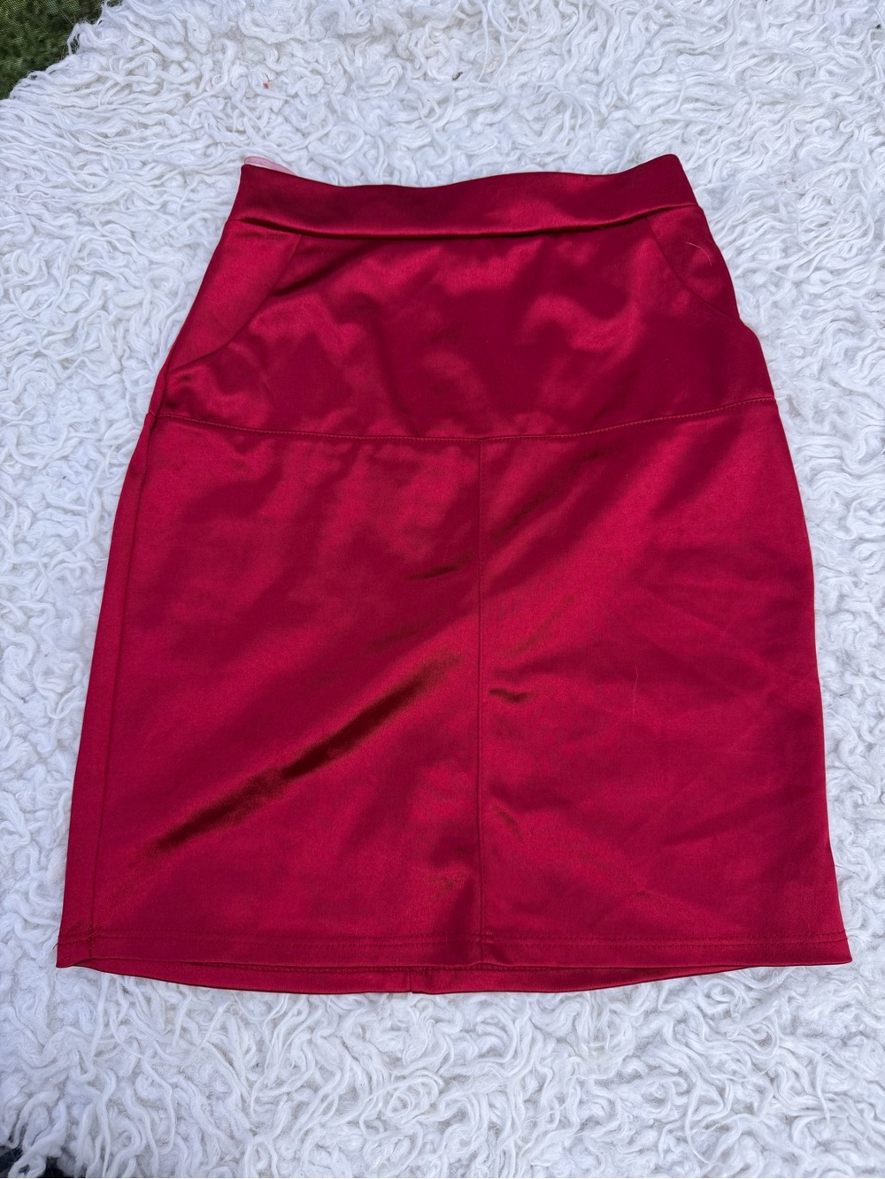 Windsor Red Midi Pencil Skirt